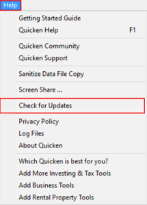 quicken 2016 update security