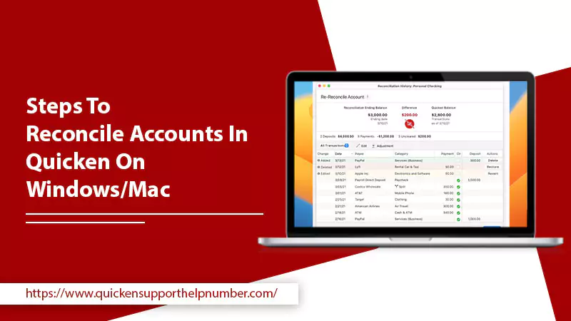 Reconcile Accounts in Quicken