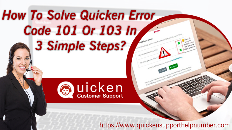 How To Solve Quicken Error Code 101 Or 103