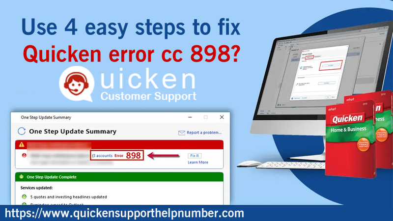 easy steps to fix Quicken error cc 898