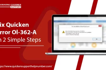 Fix quicken error ol-362-a in 2 simple steps