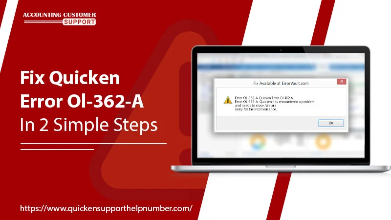 Fix quicken error ol-362-a in 2 simple steps