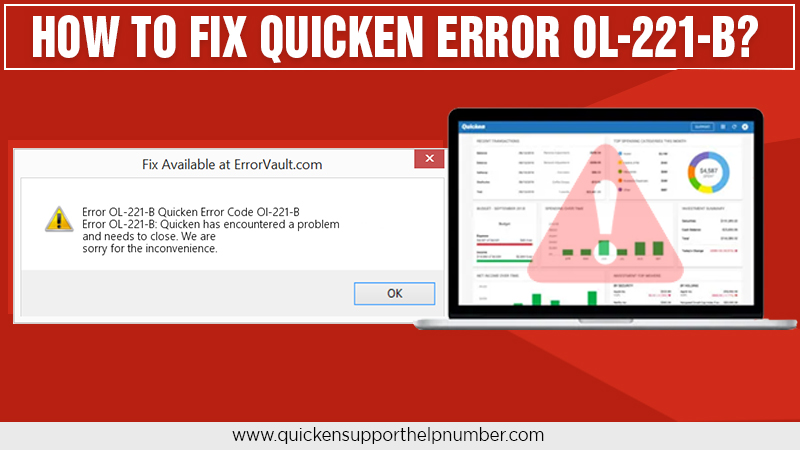 How to Fix Quicken Error OL-221-B