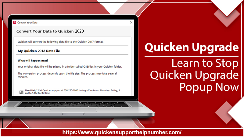 Quicken Upgrade - Learn to Stop Quicken Upgrade Popup Now